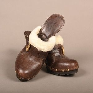 Michael Kors Brown Leather & Faux Fur Heels